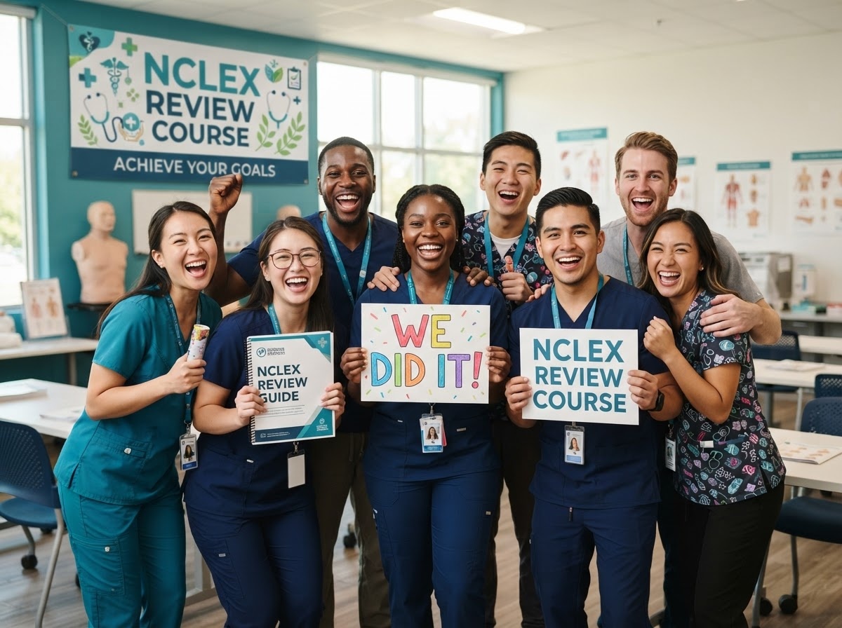 ITASA nursing students celebrating class completion